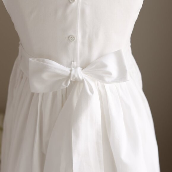 Strasburg White Smocked Heirloom Sleeveless Dress Flower Girl RARE FIND NWOT - Picture 5 of 7